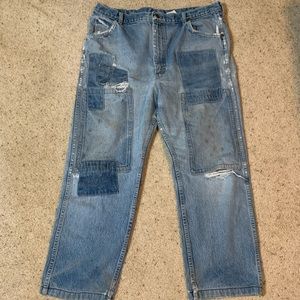Vintage patchwork denim jeans